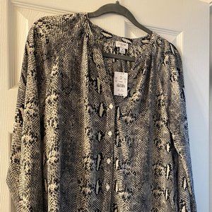 J. Crew Snake Skin Blouse